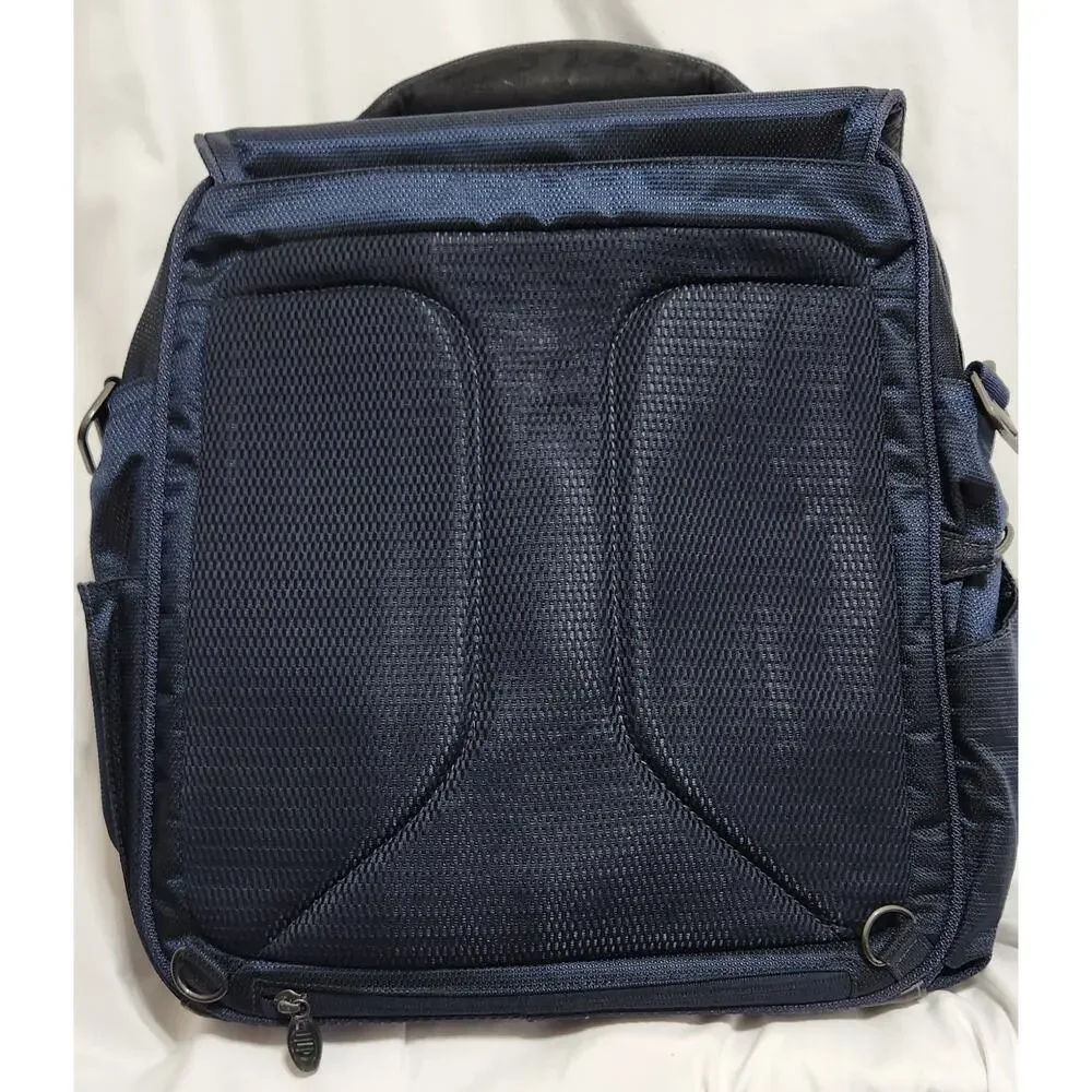 Tumi T-Tech 5589MB Blue Ballistic Nylon Messenger Backpack Bag Shoulder Bag 17